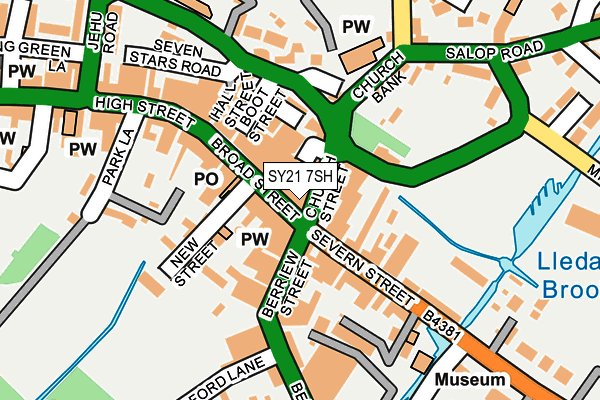 SY21 7SH map - OS OpenMap – Local (Ordnance Survey)