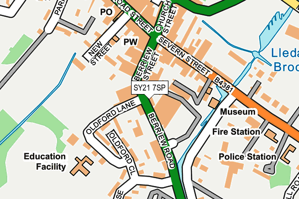 SY21 7SP map - OS OpenMap – Local (Ordnance Survey)