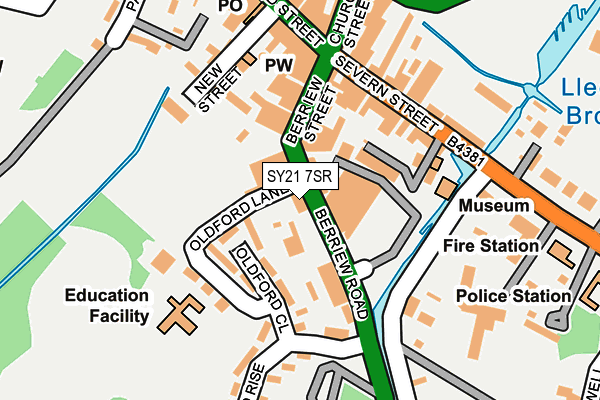 SY21 7SR map - OS OpenMap – Local (Ordnance Survey)