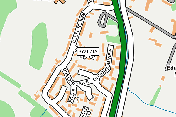 SY21 7TA map - OS OpenMap – Local (Ordnance Survey)