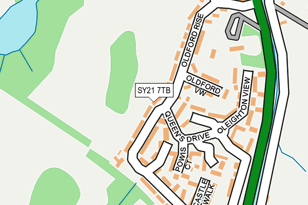 SY21 7TB map - OS OpenMap – Local (Ordnance Survey)