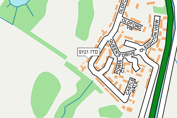 SY21 7TD map - OS OpenMap – Local (Ordnance Survey)