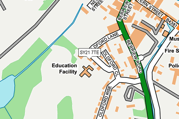 SY21 7TE map - OS OpenMap – Local (Ordnance Survey)