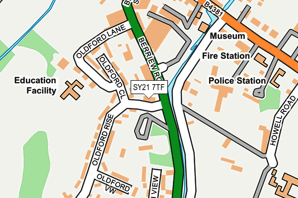 SY21 7TF map - OS OpenMap – Local (Ordnance Survey)