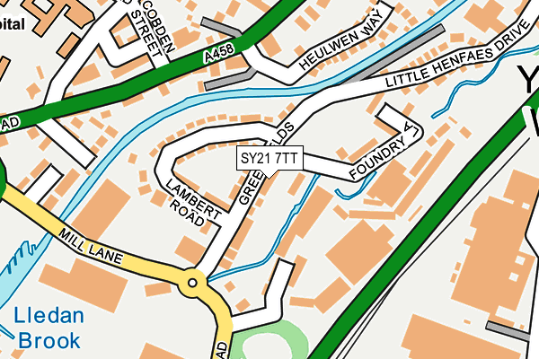 SY21 7TT map - OS OpenMap – Local (Ordnance Survey)