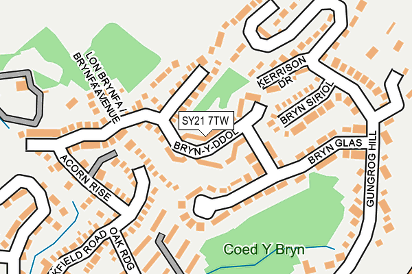 SY21 7TW map - OS OpenMap – Local (Ordnance Survey)