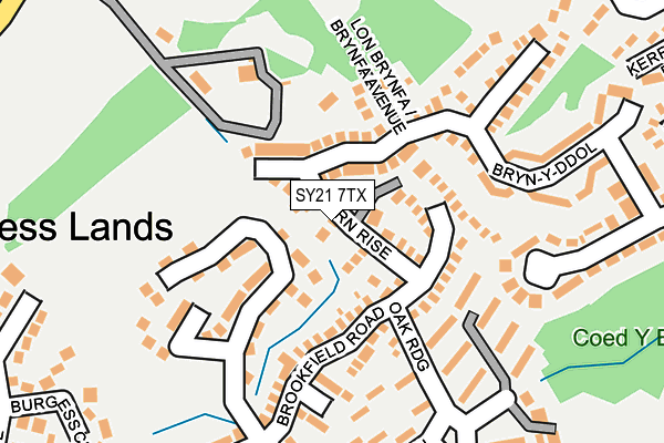 SY21 7TX map - OS OpenMap – Local (Ordnance Survey)