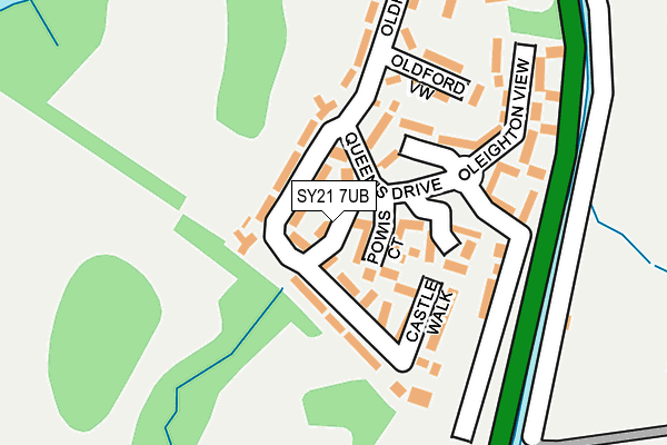 SY21 7UB map - OS OpenMap – Local (Ordnance Survey)