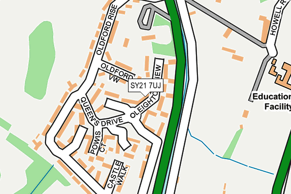 SY21 7UJ map - OS OpenMap – Local (Ordnance Survey)