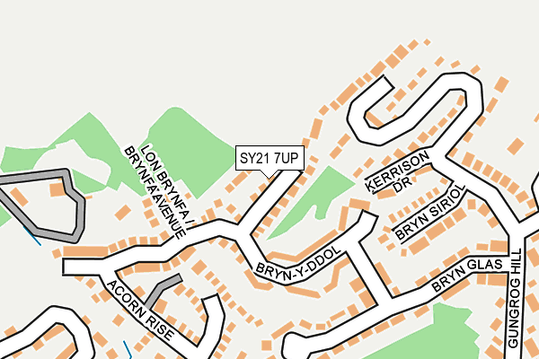 SY21 7UP map - OS OpenMap – Local (Ordnance Survey)