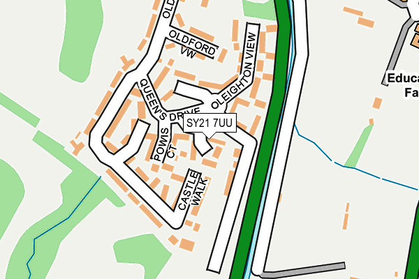 SY21 7UU map - OS OpenMap – Local (Ordnance Survey)