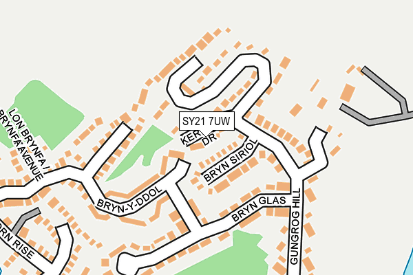 SY21 7UW map - OS OpenMap – Local (Ordnance Survey)