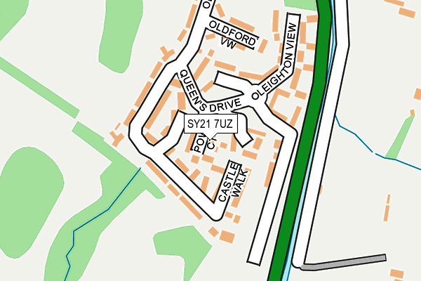 SY21 7UZ map - OS OpenMap – Local (Ordnance Survey)