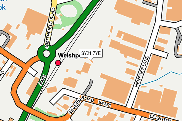 SY21 7YE map - OS OpenMap – Local (Ordnance Survey)