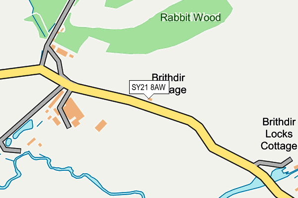 SY21 8AW map - OS OpenMap – Local (Ordnance Survey)