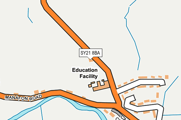 SY21 8BA map - OS OpenMap – Local (Ordnance Survey)