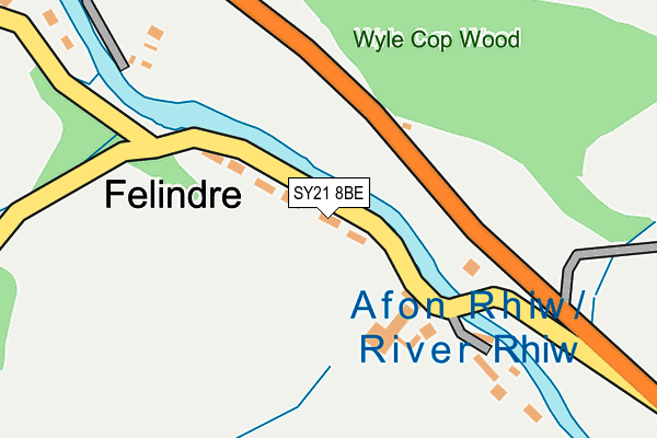 SY21 8BE map - OS OpenMap – Local (Ordnance Survey)