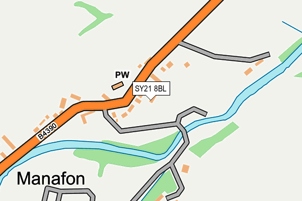 SY21 8BL map - OS OpenMap – Local (Ordnance Survey)