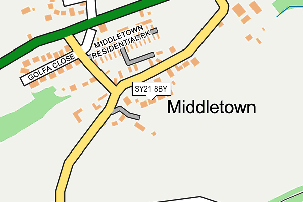 SY21 8BY map - OS OpenMap – Local (Ordnance Survey)