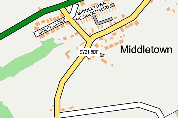 SY21 8DF map - OS OpenMap – Local (Ordnance Survey)