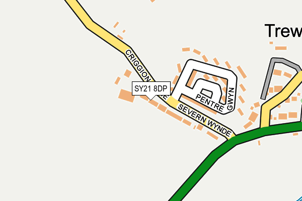 SY21 8DP map - OS OpenMap – Local (Ordnance Survey)