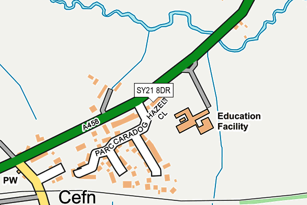 SY21 8DR map - OS OpenMap – Local (Ordnance Survey)