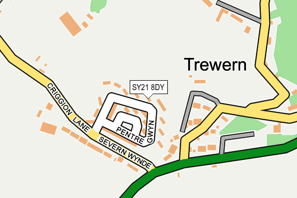 SY21 8DY map - OS OpenMap – Local (Ordnance Survey)