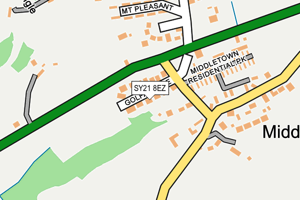 SY21 8EZ map - OS OpenMap – Local (Ordnance Survey)