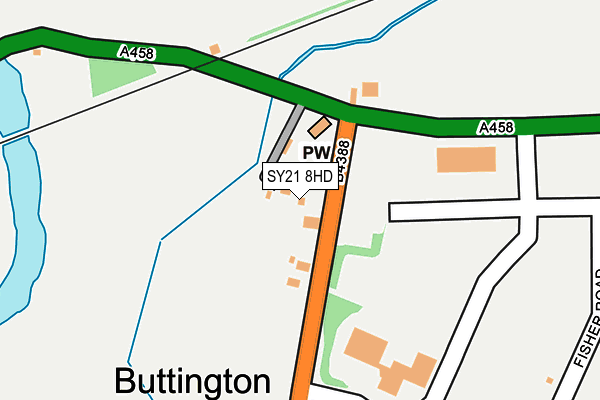 SY21 8HD map - OS OpenMap – Local (Ordnance Survey)