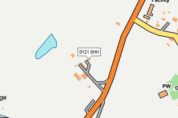 SY21 8HH map - OS OpenMap – Local (Ordnance Survey)