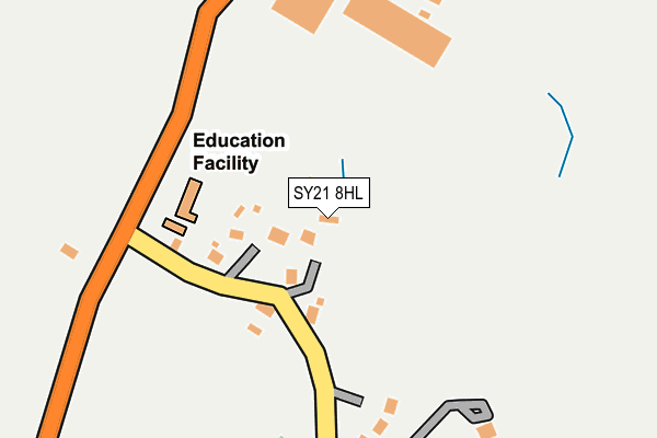 SY21 8HL map - OS OpenMap – Local (Ordnance Survey)