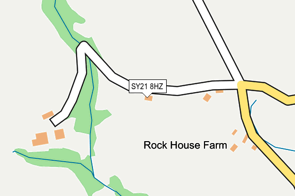 SY21 8HZ map - OS OpenMap – Local (Ordnance Survey)