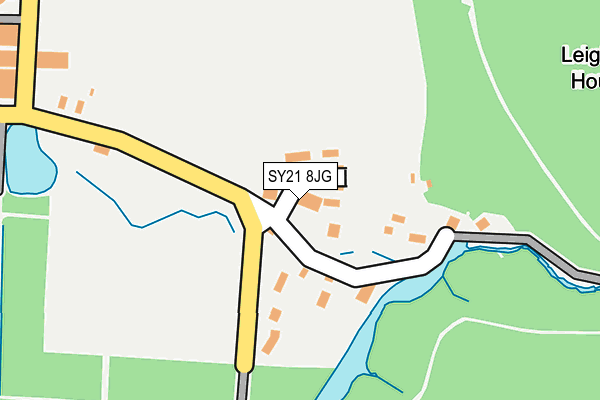 SY21 8JG map - OS OpenMap – Local (Ordnance Survey)
