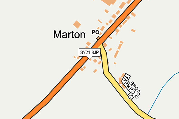 SY21 8JP map - OS OpenMap – Local (Ordnance Survey)