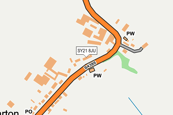 SY21 8JU map - OS OpenMap – Local (Ordnance Survey)