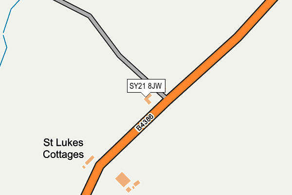SY21 8JW map - OS OpenMap – Local (Ordnance Survey)