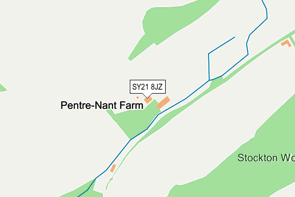 SY21 8JZ map - OS OpenMap – Local (Ordnance Survey)