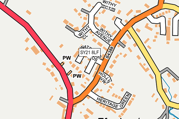 SY21 8LF map - OS OpenMap – Local (Ordnance Survey)