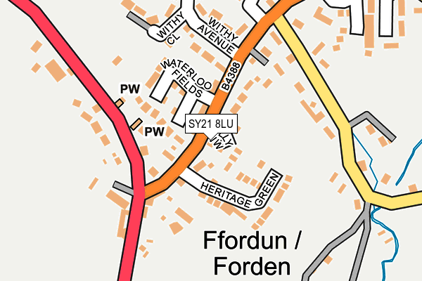 SY21 8LU map - OS OpenMap – Local (Ordnance Survey)