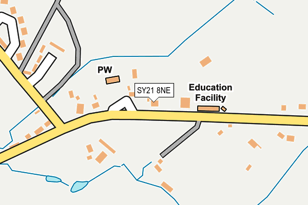 SY21 8NE map - OS OpenMap – Local (Ordnance Survey)