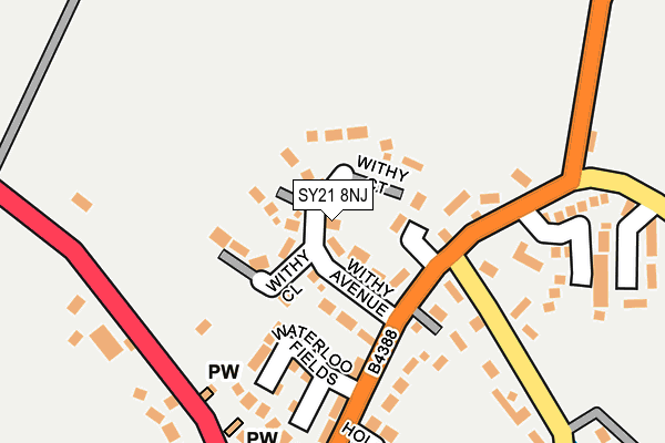 SY21 8NJ map - OS OpenMap – Local (Ordnance Survey)