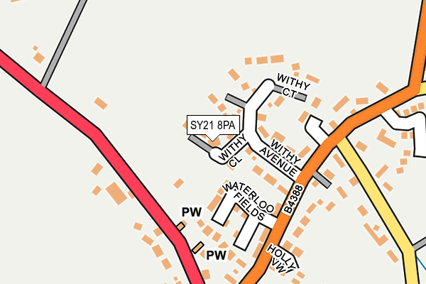 SY21 8PA map - OS OpenMap – Local (Ordnance Survey)