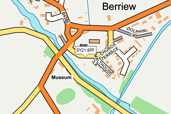 SY21 8PF map - OS OpenMap – Local (Ordnance Survey)