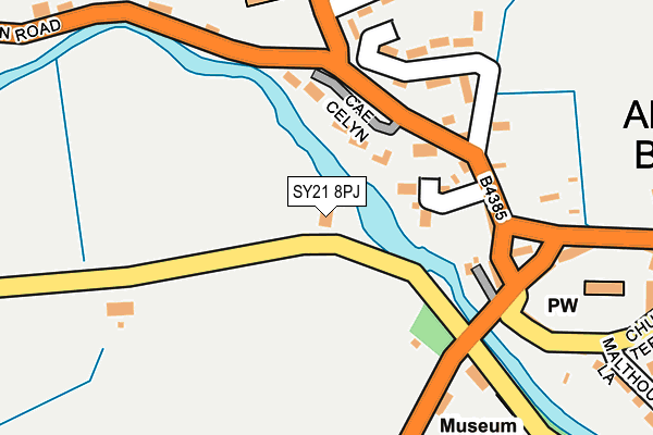 SY21 8PJ map - OS OpenMap – Local (Ordnance Survey)