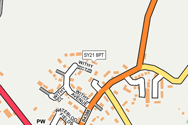 SY21 8PT map - OS OpenMap – Local (Ordnance Survey)