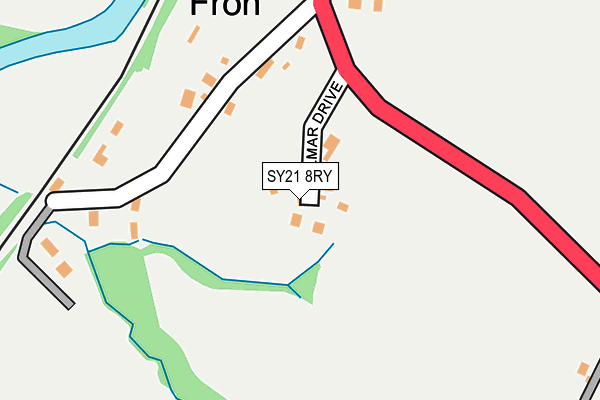 SY21 8RY map - OS OpenMap – Local (Ordnance Survey)