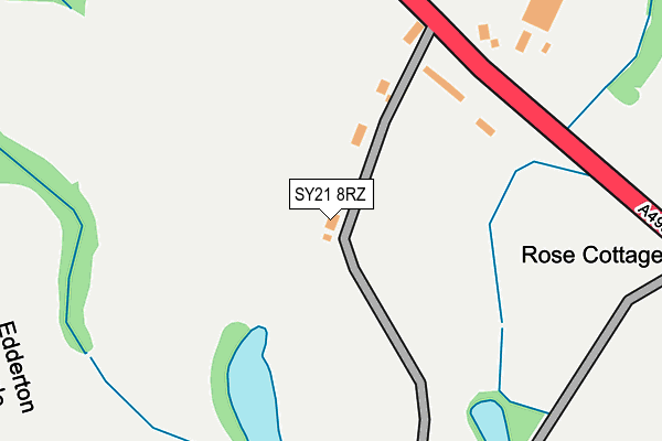 SY21 8RZ map - OS OpenMap – Local (Ordnance Survey)