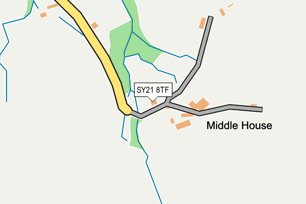 SY21 8TF map - OS OpenMap – Local (Ordnance Survey)