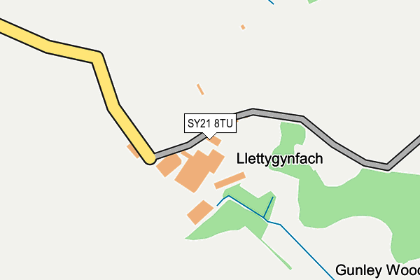 SY21 8TU map - OS OpenMap – Local (Ordnance Survey)