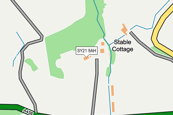 SY21 9AH map - OS OpenMap – Local (Ordnance Survey)